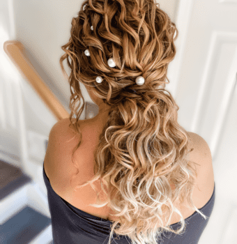elegant pearl infused ponytail