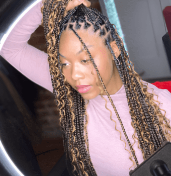 golden geometric boho braids