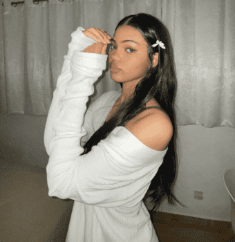 silken strands with ribbon accents