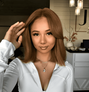 glowing warm honey blonde