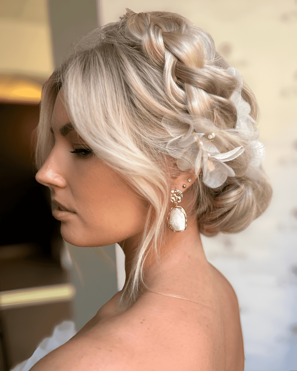 ethereal bridal bloom updo