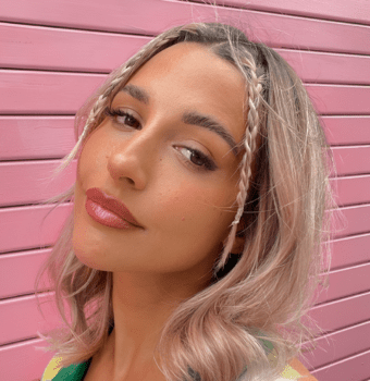 front braids and curls