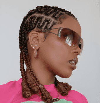 intricate symmetrical cornrow artistry