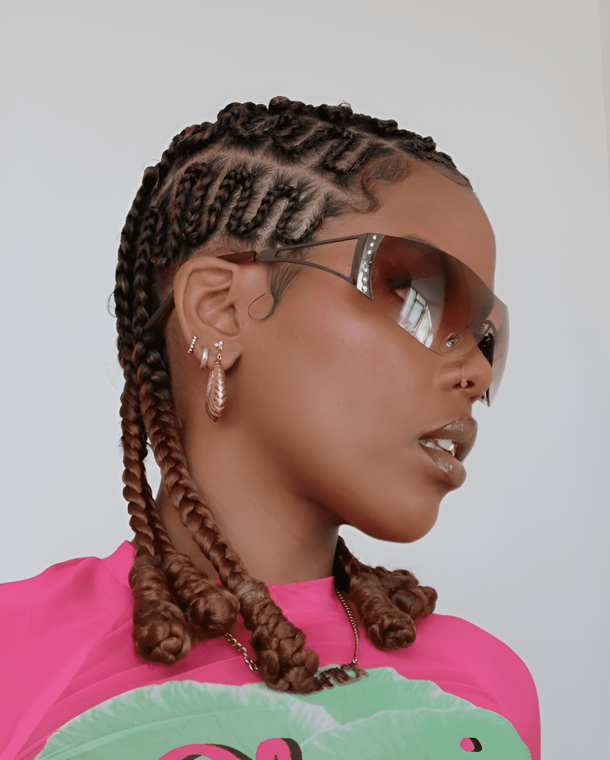 intricate symmetrical cornrow artistry