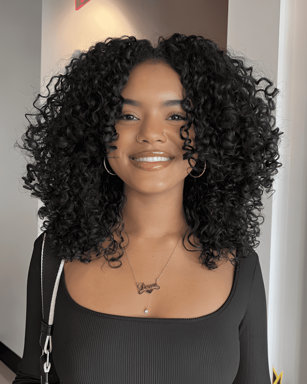 curls embracing natural grace