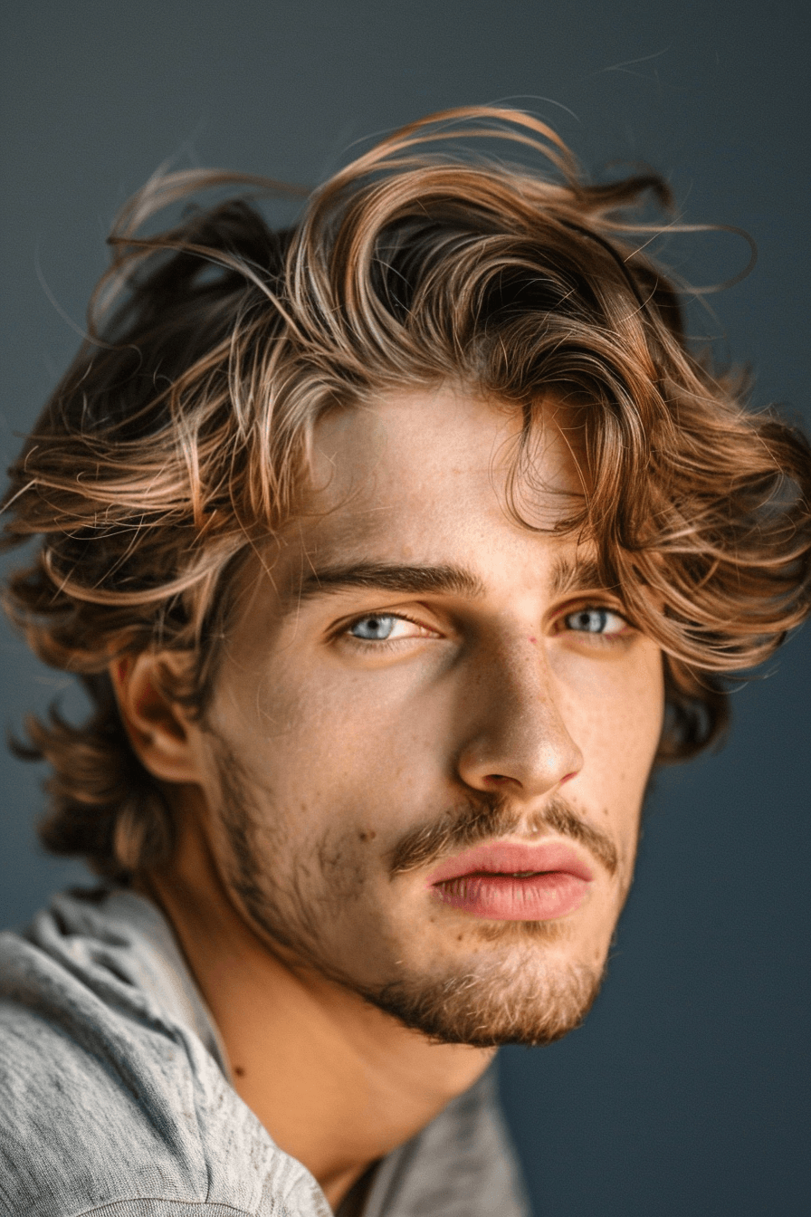 hairstyle men wavy
