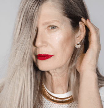 silver straight hair