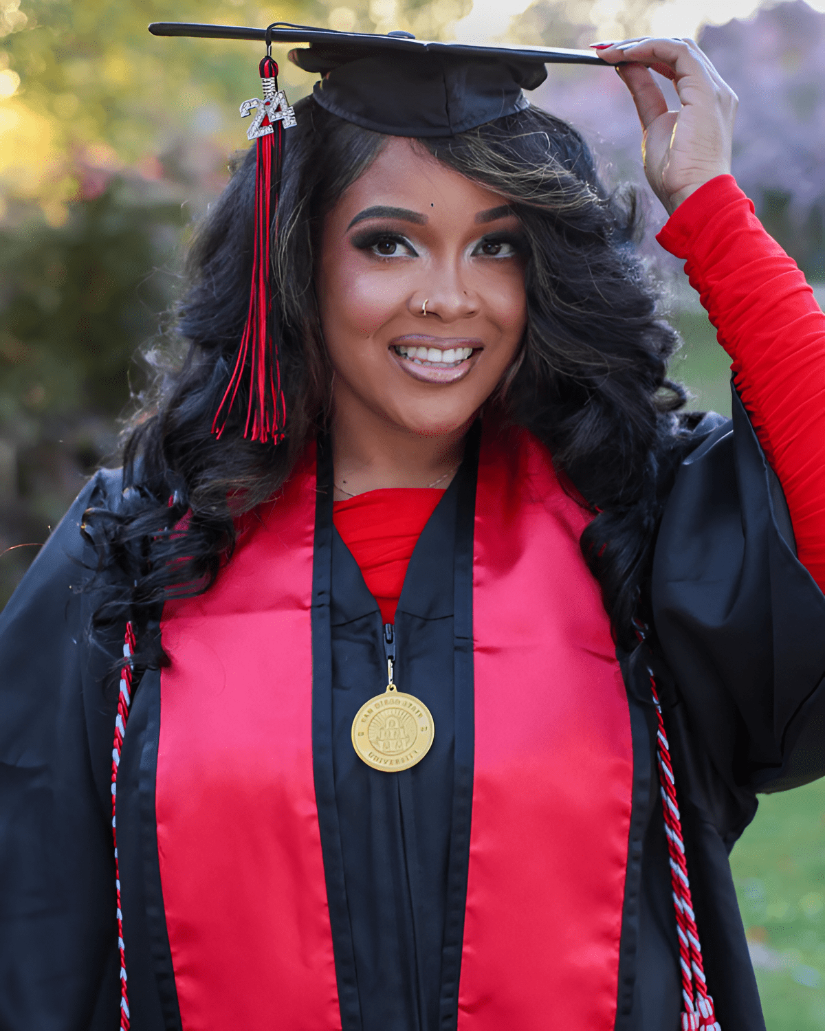 elegant graduation day curls