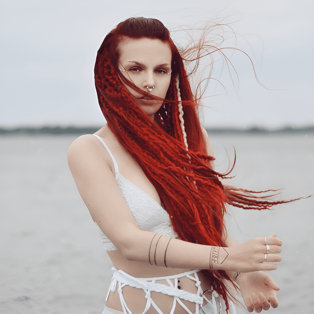 fiery braided artistry