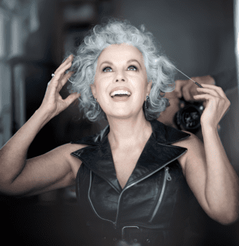 chic silver curls confidence