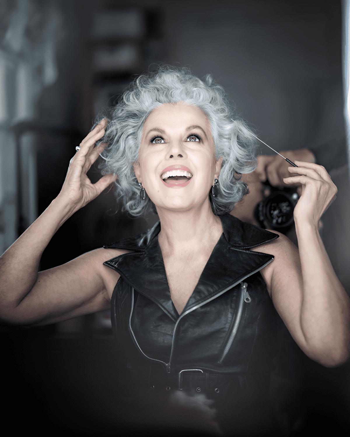 chic silver curls confidence