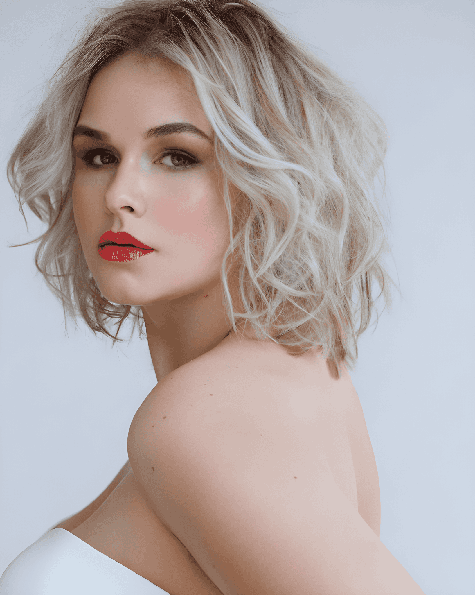 chic tousled bob style