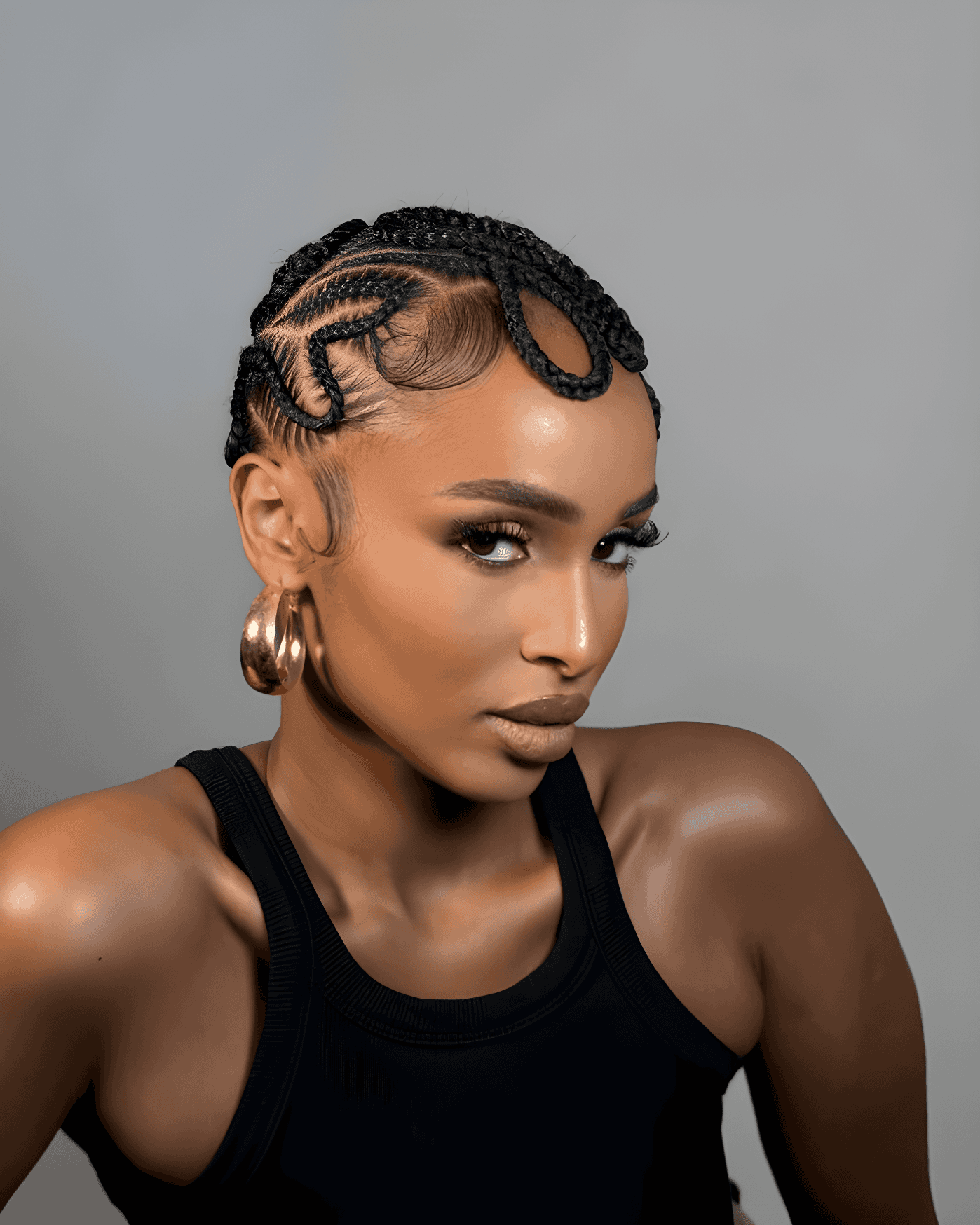 elegant cornrow artistry