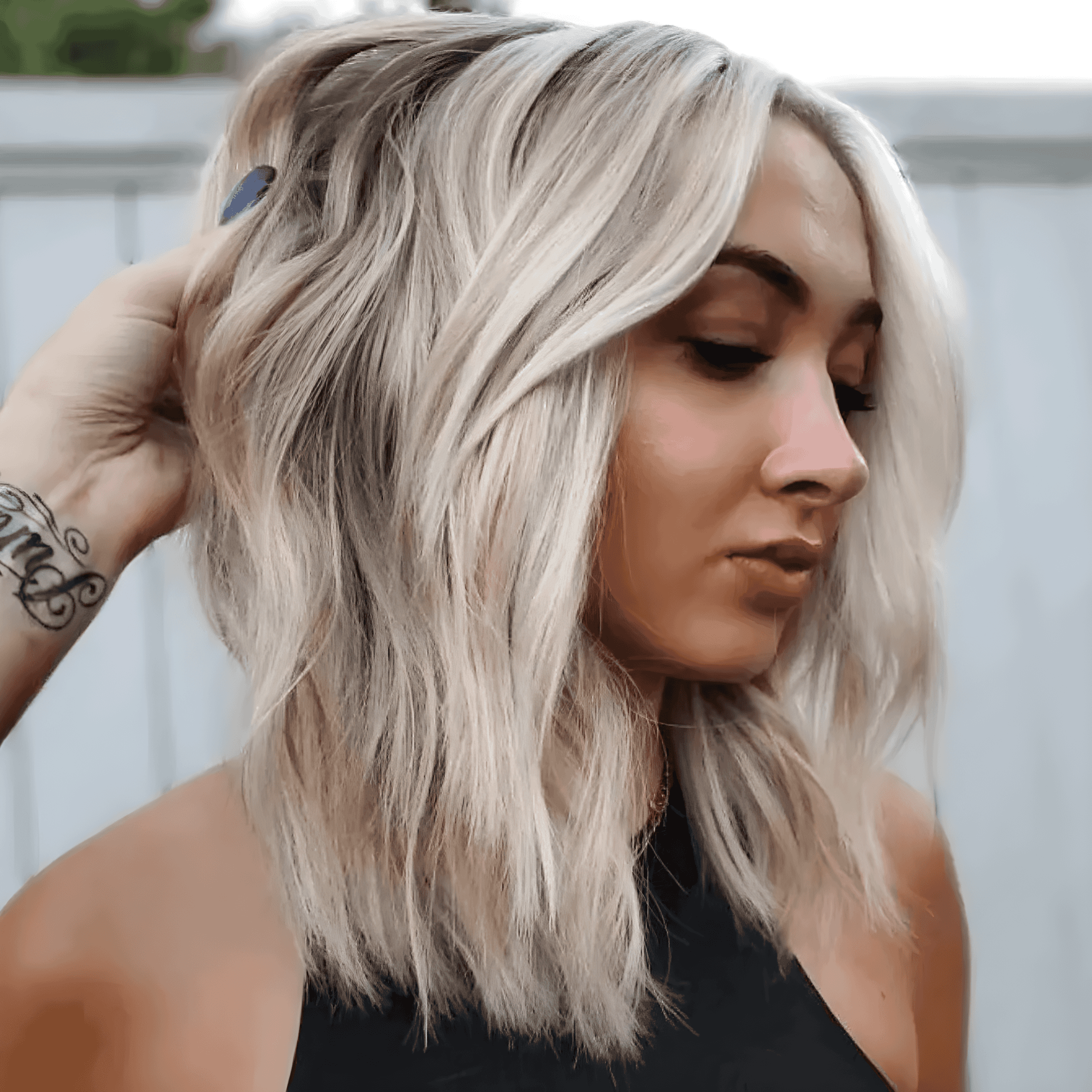 chic platinum waves