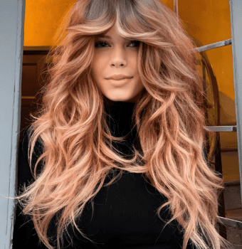 effortless cherry blonde waves