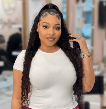 elegant waves high ponytail
