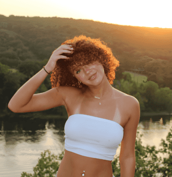sunlit lakeside curls