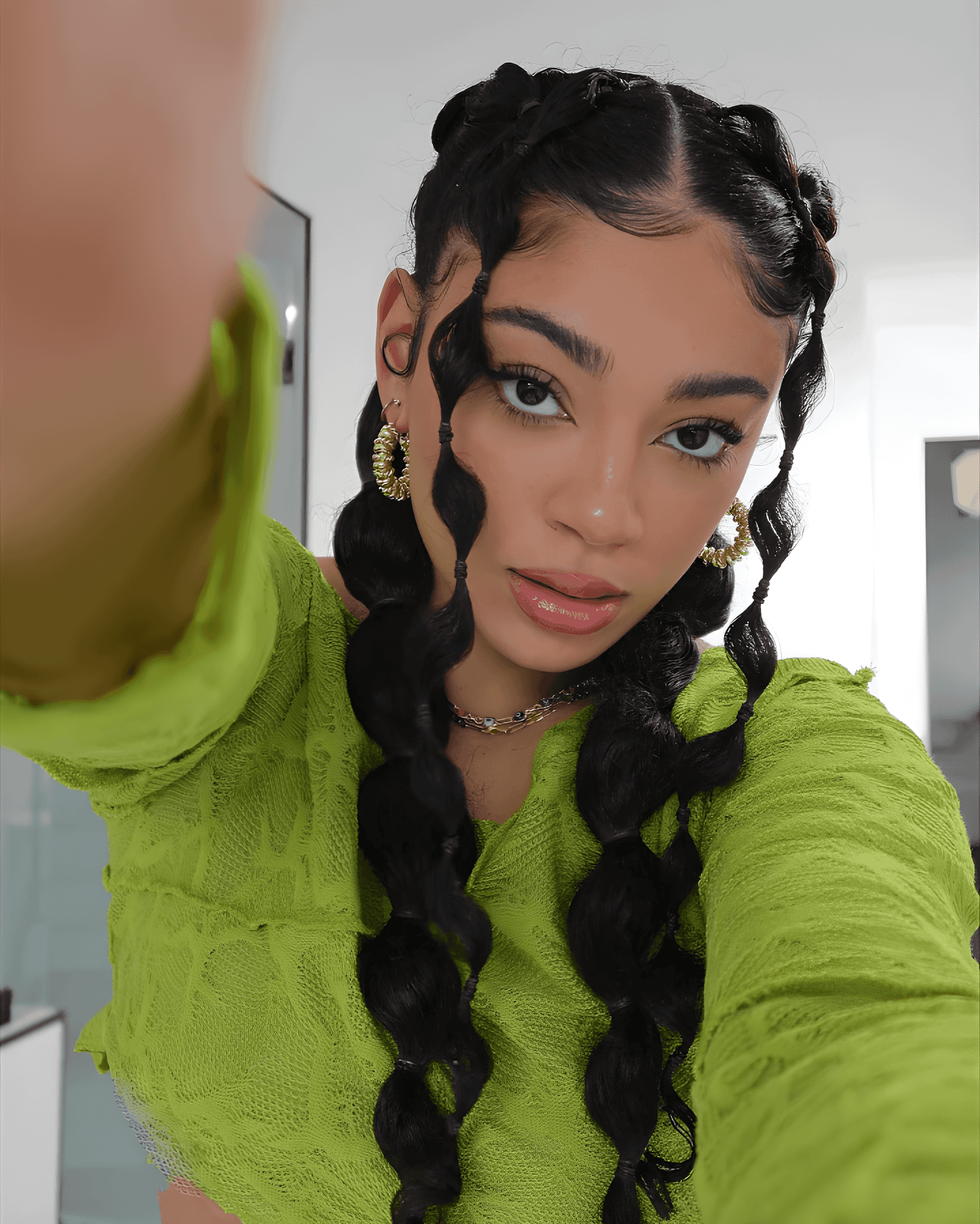 bubbly elegance in braids