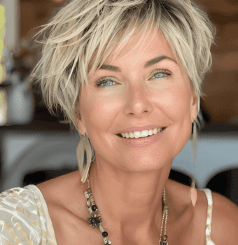 chic vibrant pixie cut