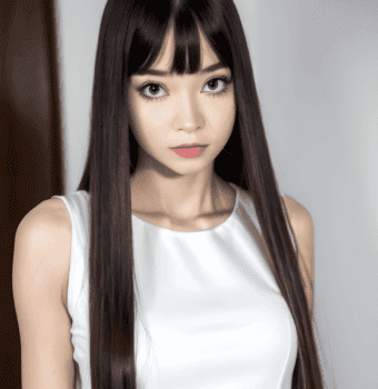elegant face framing bangs