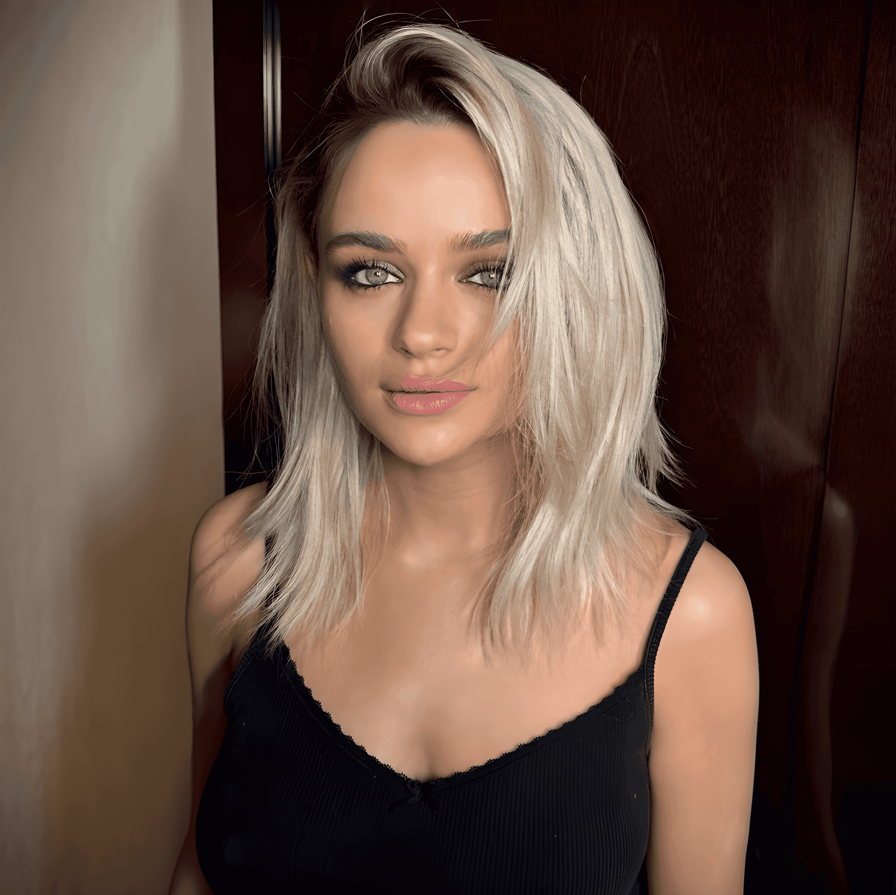 platinum tousled chic layers