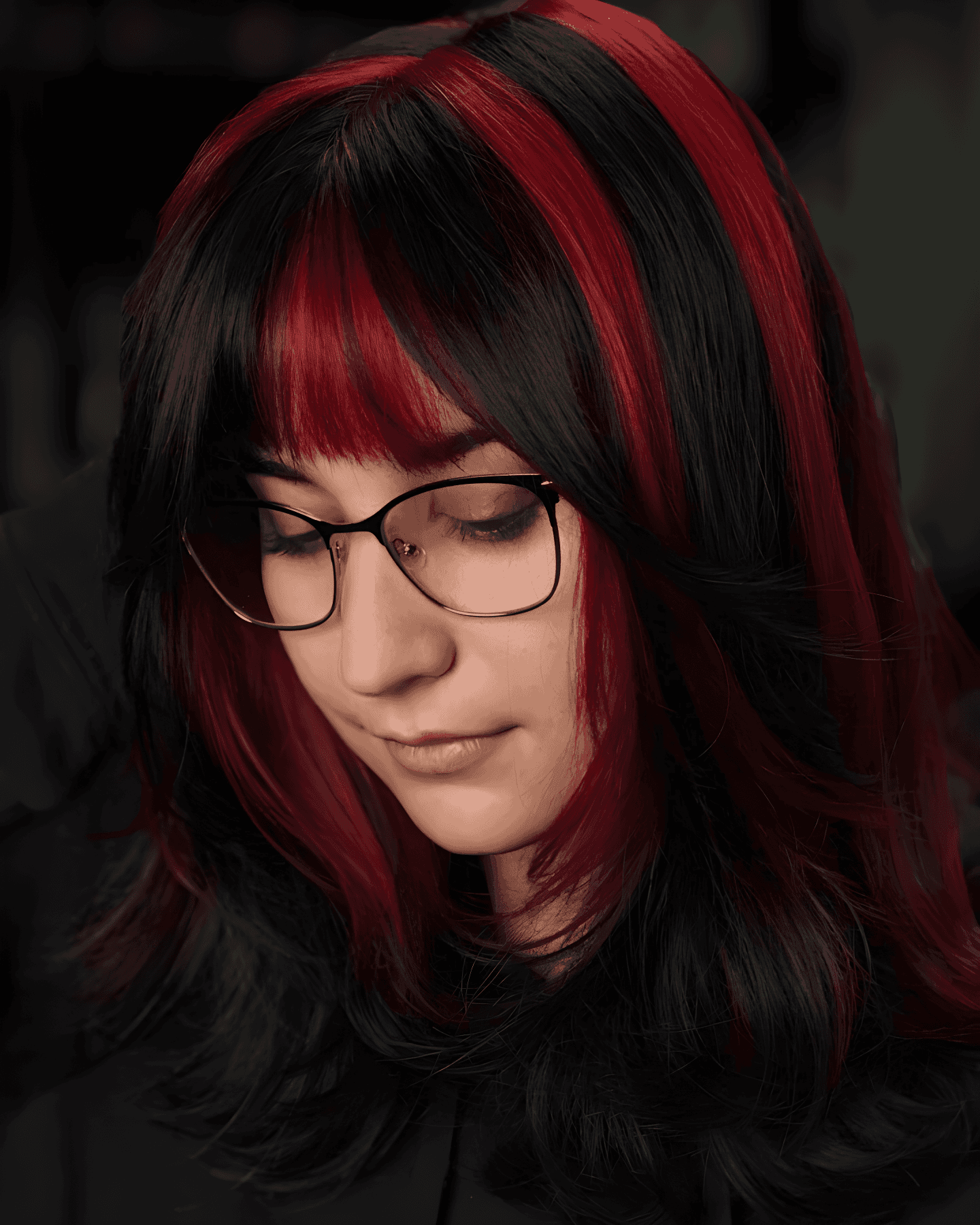 red highlights dramatic contrast