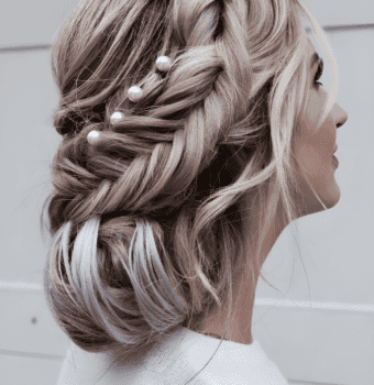 pearl adorned romantic braid