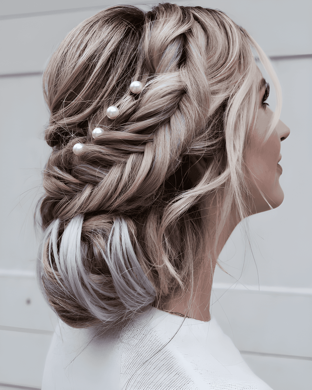 pearl adorned romantic braid