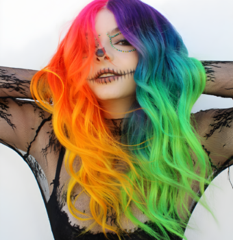 vibrant rainbow curls unleashed