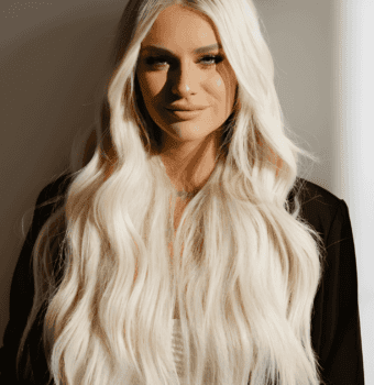 wintry blonde waves elegance