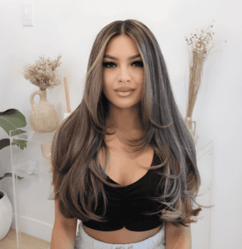 ashy brunette hair elegance