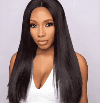 sleek center part elegance