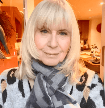 youthful blonde fringe style