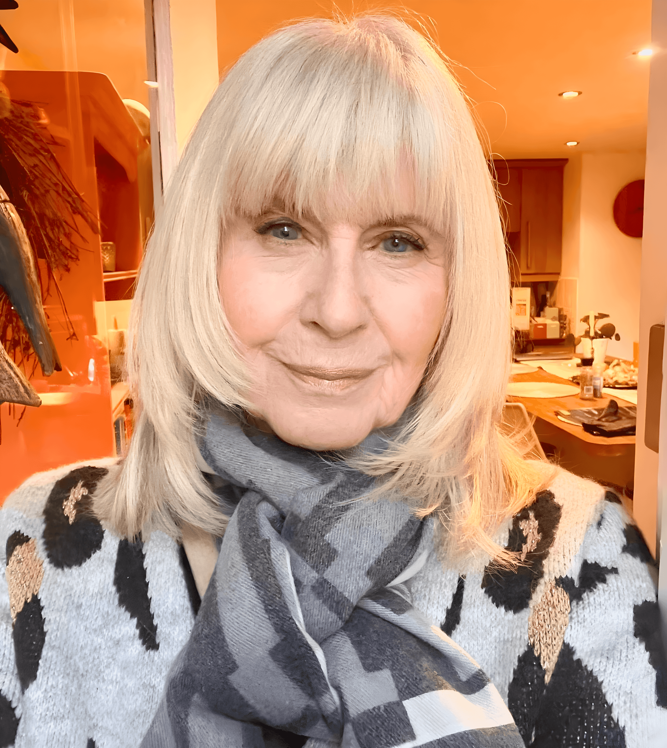 youthful blonde fringe style