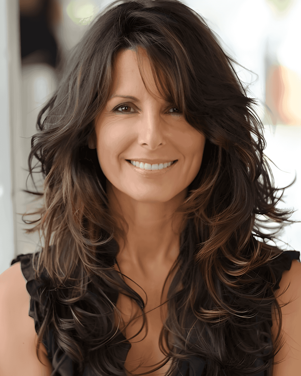 effortless layered hair elegance