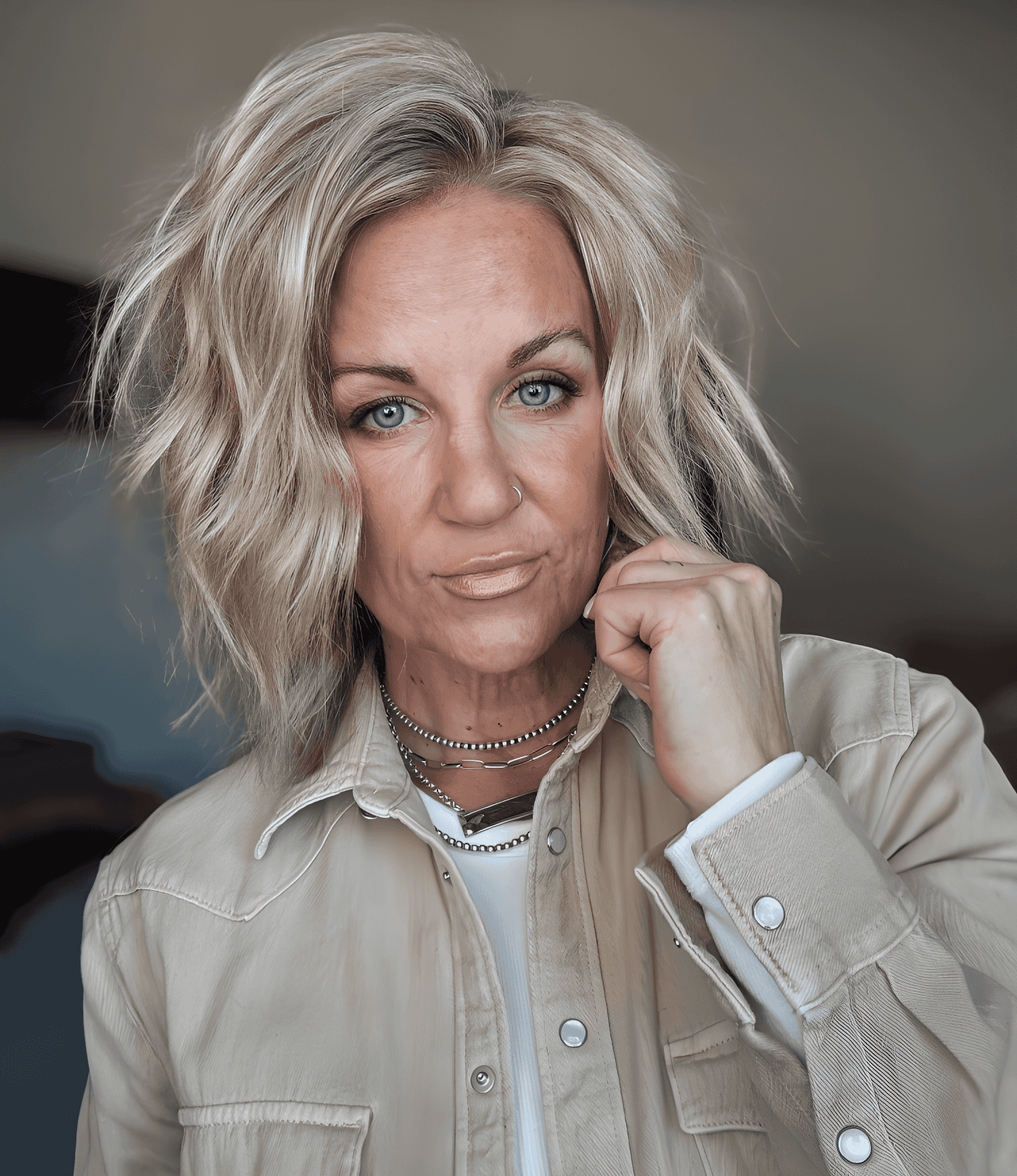 effortless textured blonde waves