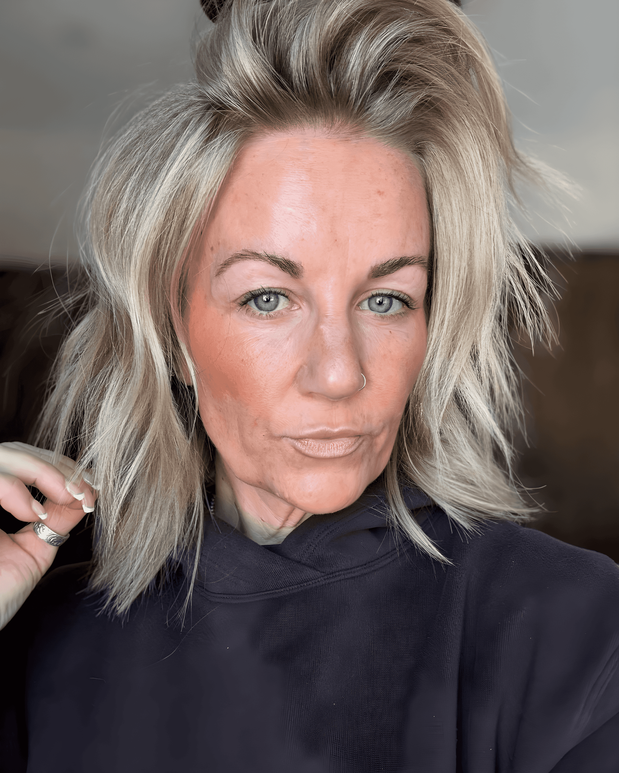 textured waves blonde lob