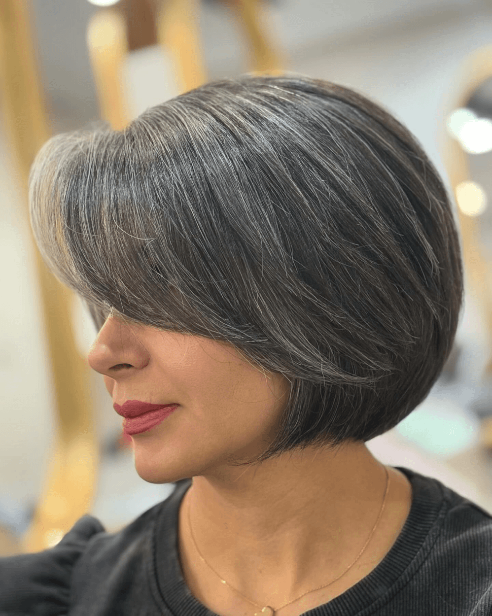 Chic Gray Bob Style