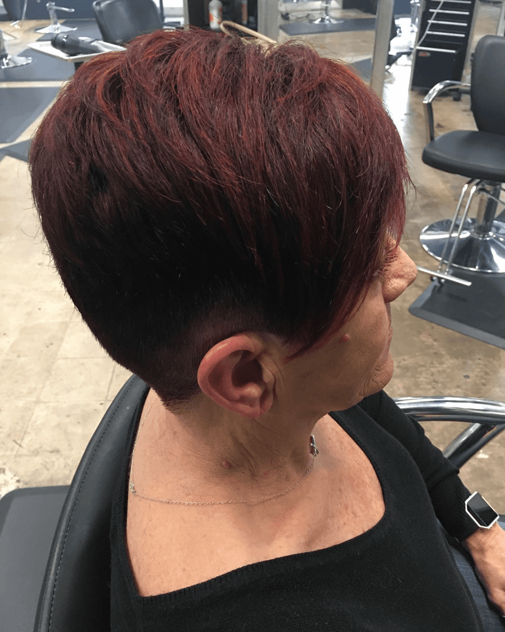 Edgy Burgundy Hair Art