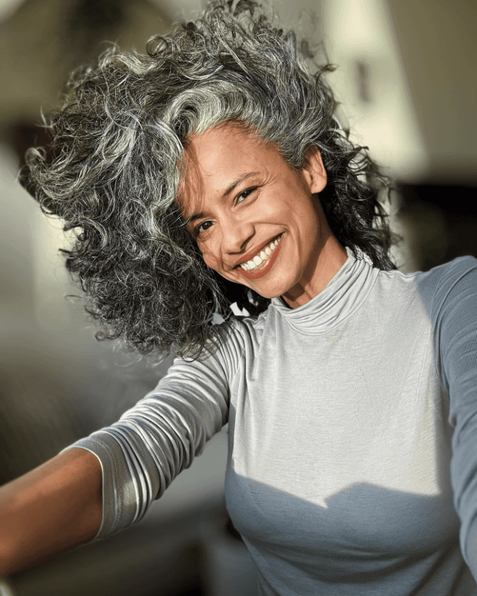 Elegant Salt and Pepper Curls