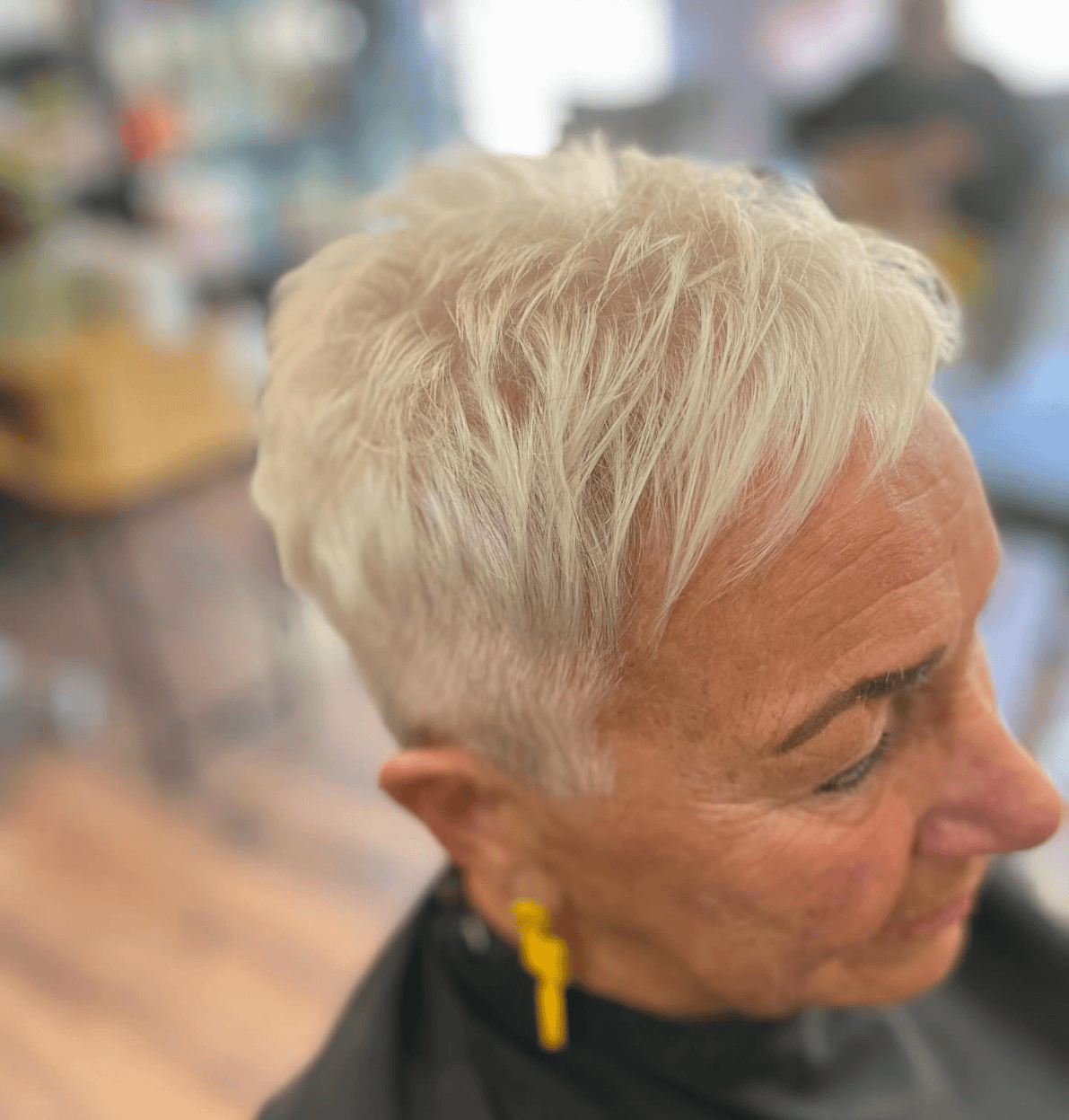 Icy Blonde Pixie Edge
