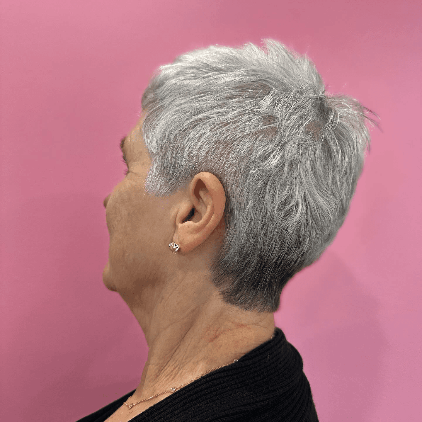 Silver Textured Pixie Style