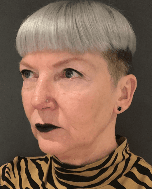 Sleek Silver Bowl Cut