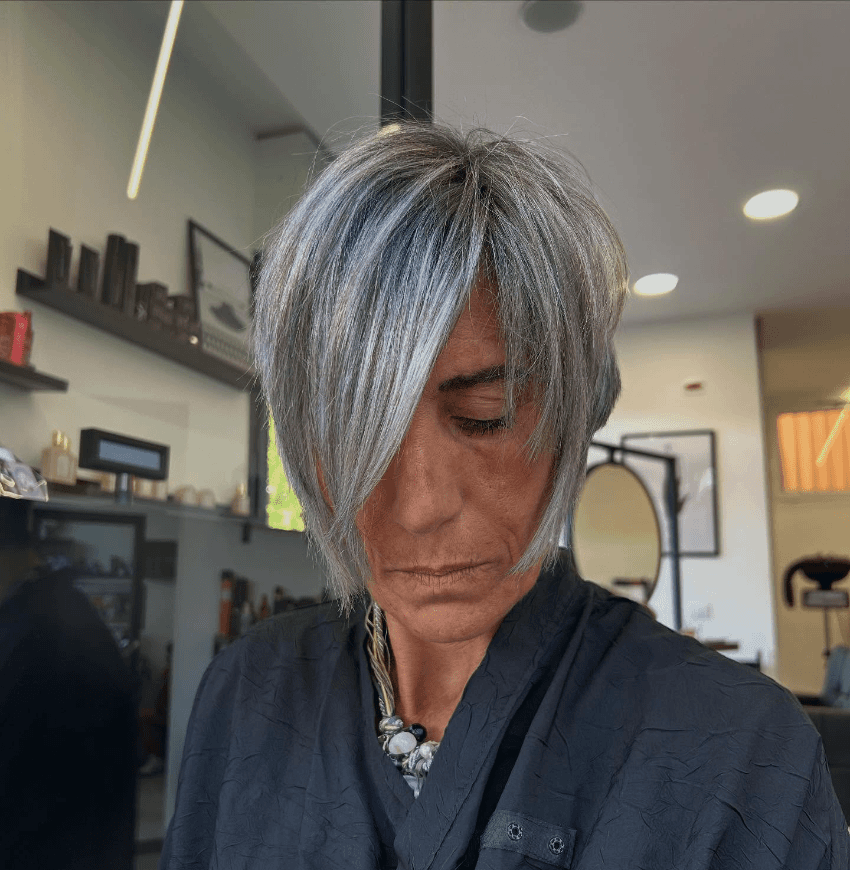 Striking Asymmetrical Silver Bob