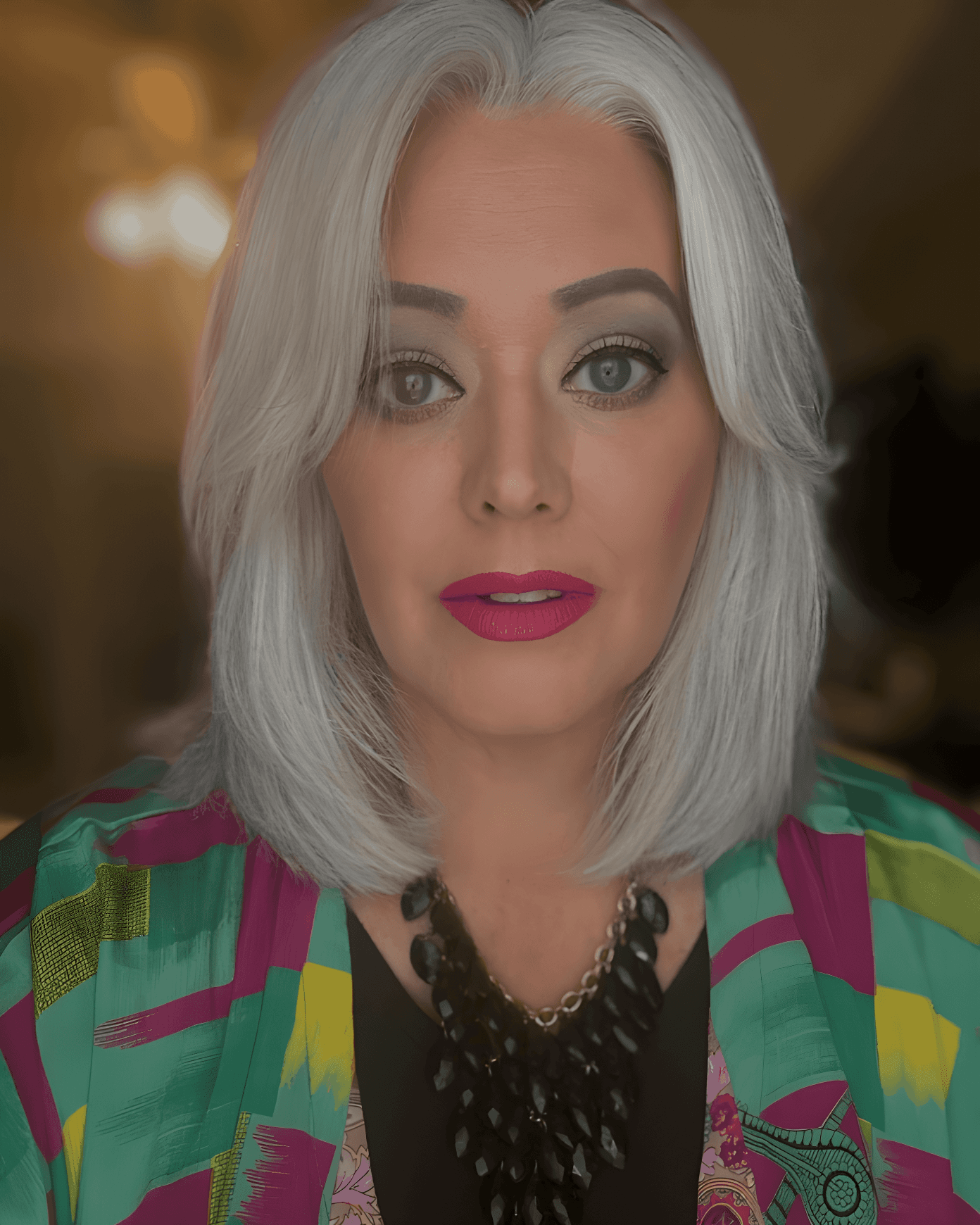 timeless silvery layered look