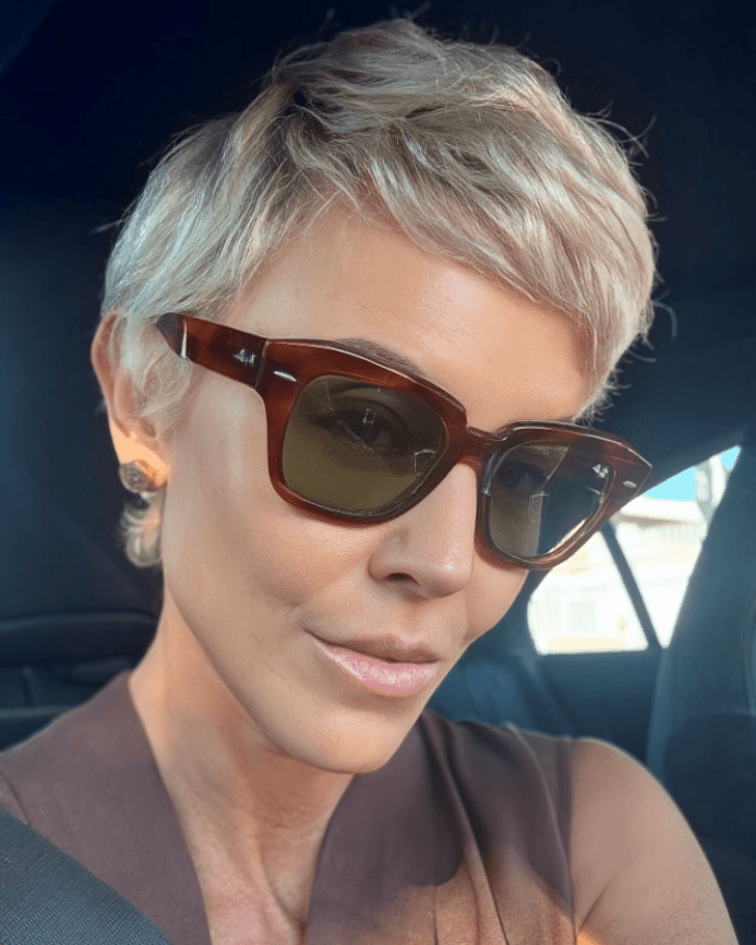 Edgy Platinum Pixie Vibes