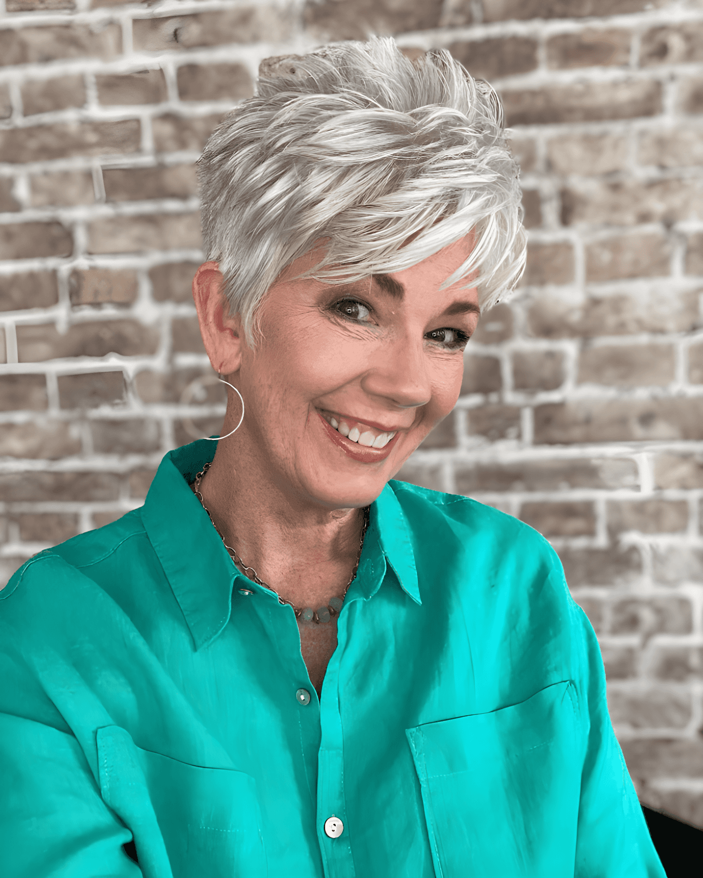 edgy silver pixie style