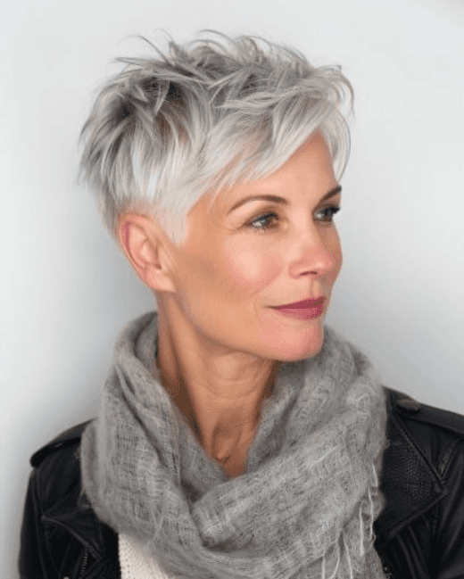 Edgy Silver Pixie Vibes