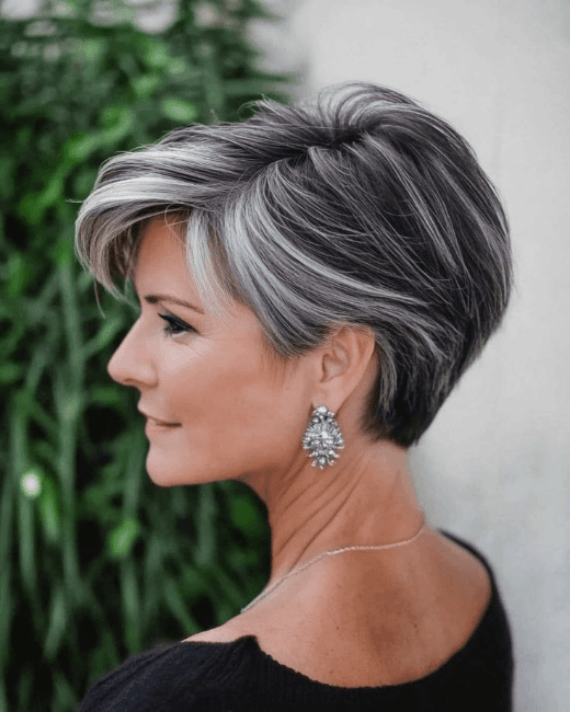 Edgy Silver Pixie Vibes