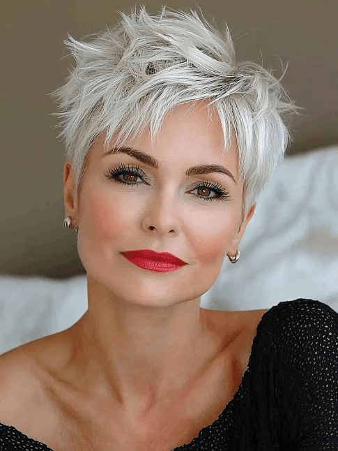 Effortlessly Edgy Silver Pixie
